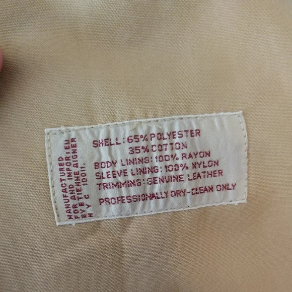 Vintage Etienne Aigner Trench Coat - Picture 3 of 17